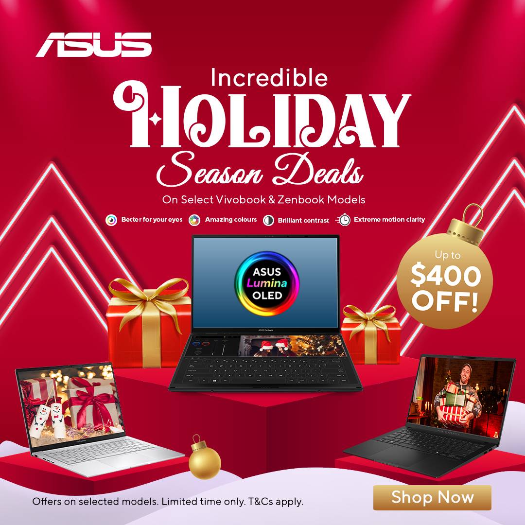 Incredible Holiday Season Deals on Select ASUS Vivobook & Zenbook Models