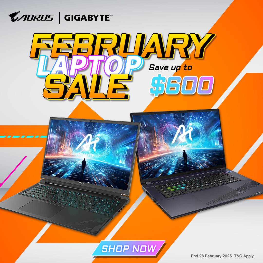 GIGABYTE Laptop February Promotion - Save Up to $600