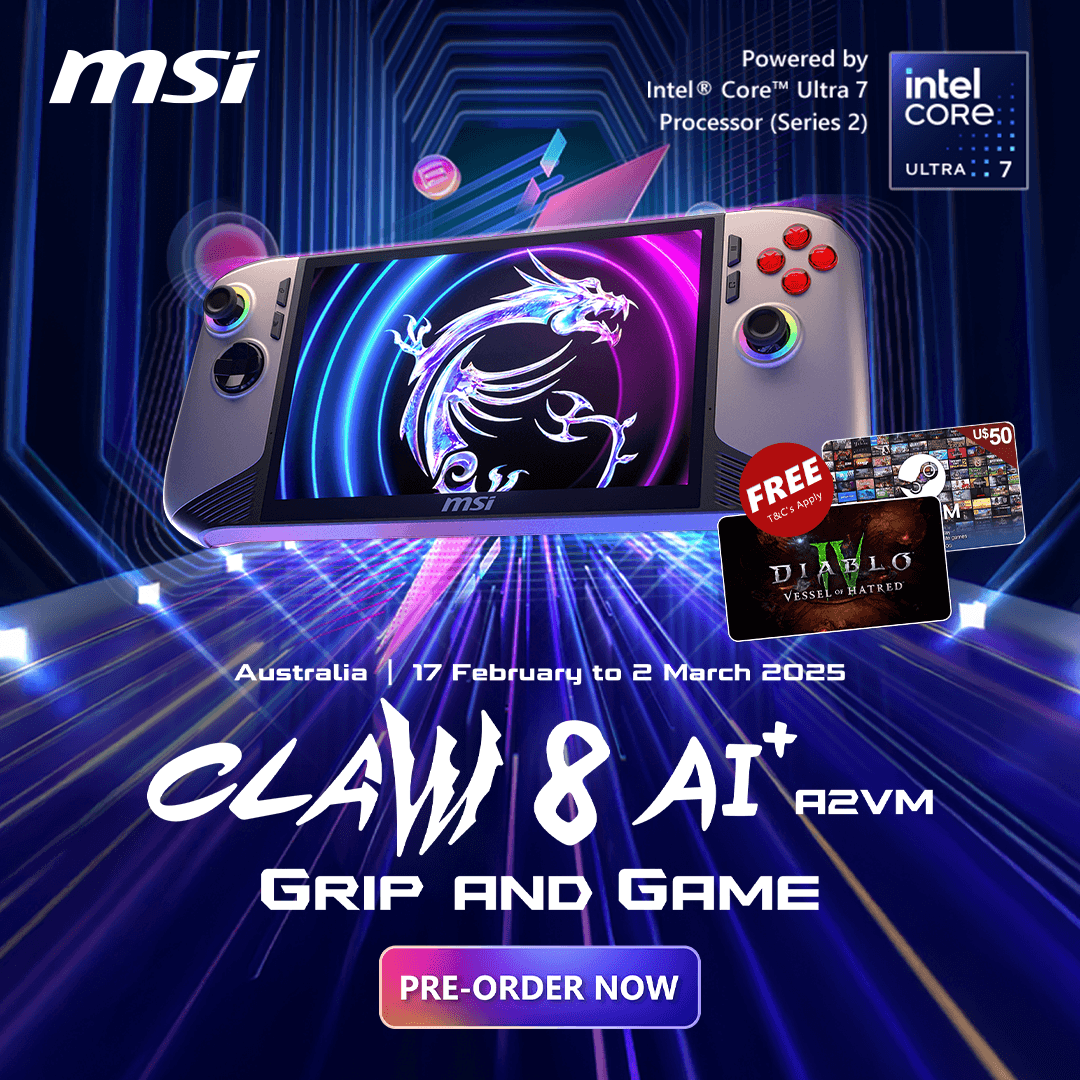 Pre-order MSI CLAW AI+, Get USD 50 Steam Code + Diablo IV: Vessel of Hatred Game + Expansion (via redemption)