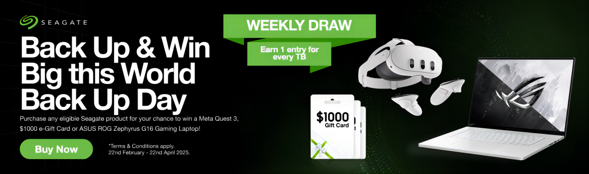 Buy Seagate Storage: 1TB = 1 Entry to Win $12,000 in Prizes!