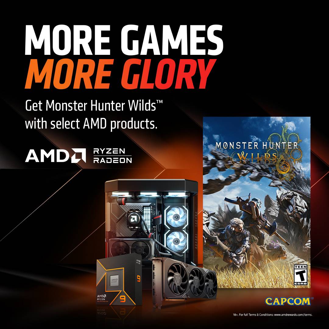 Get Monster Hunter Wilds when You Buy Selected AMD Products