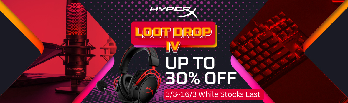 HyperX Loot Drop Promo = Up to 30% Off Gaming Peripherals