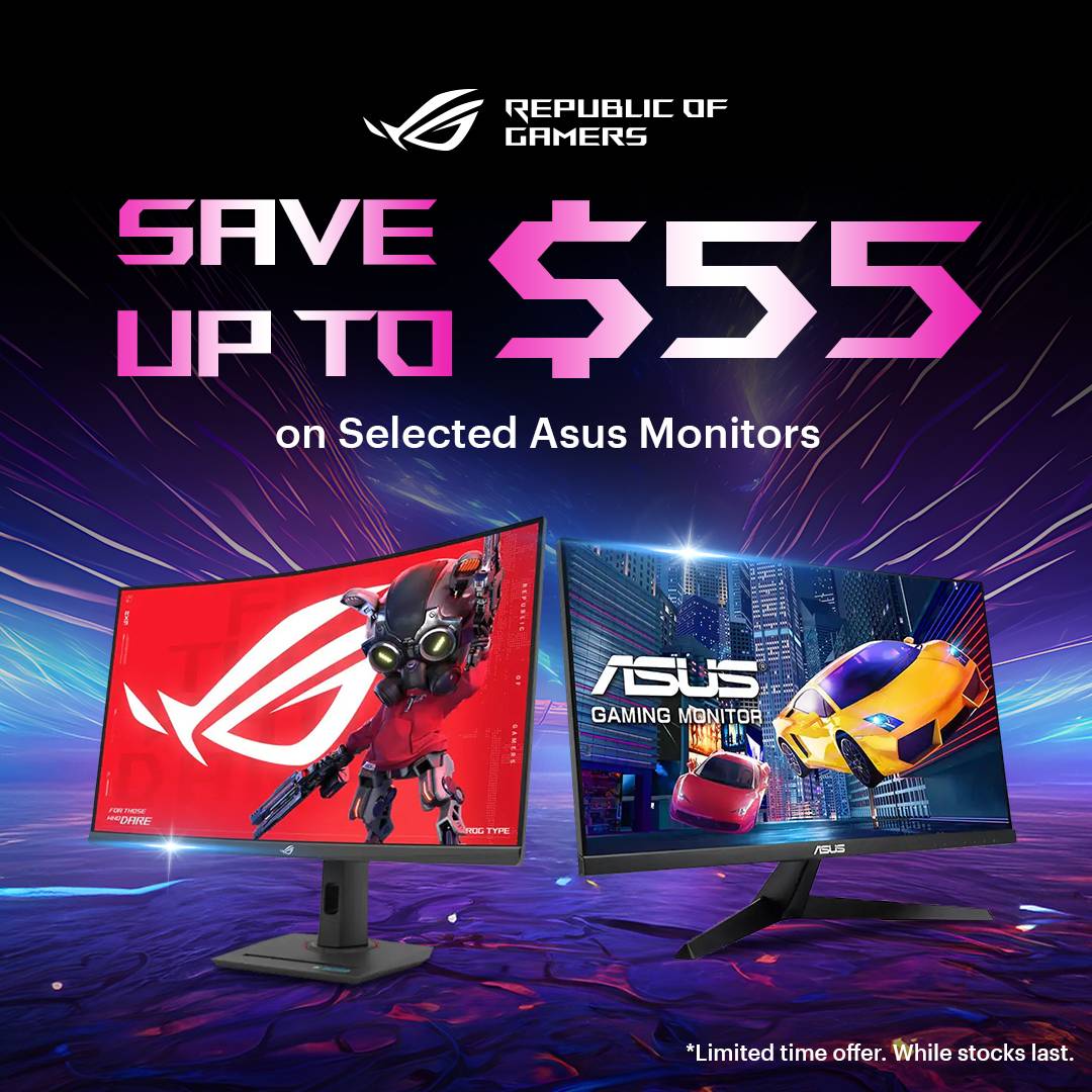 Save Up to $55 on Asus Monitors