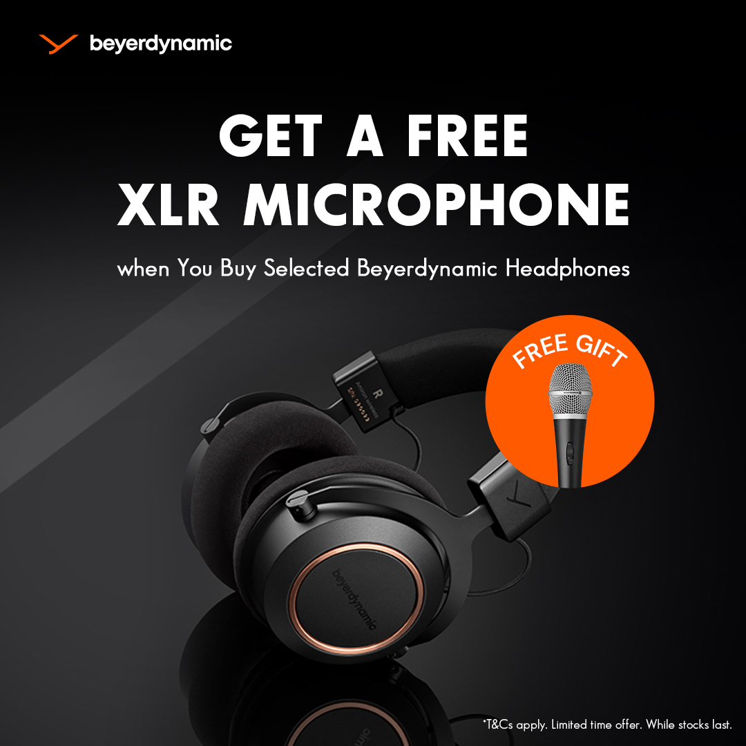 Buy select Beyerdynamic Headphones and get a FREE Beyerdynamic XLR Microphone
