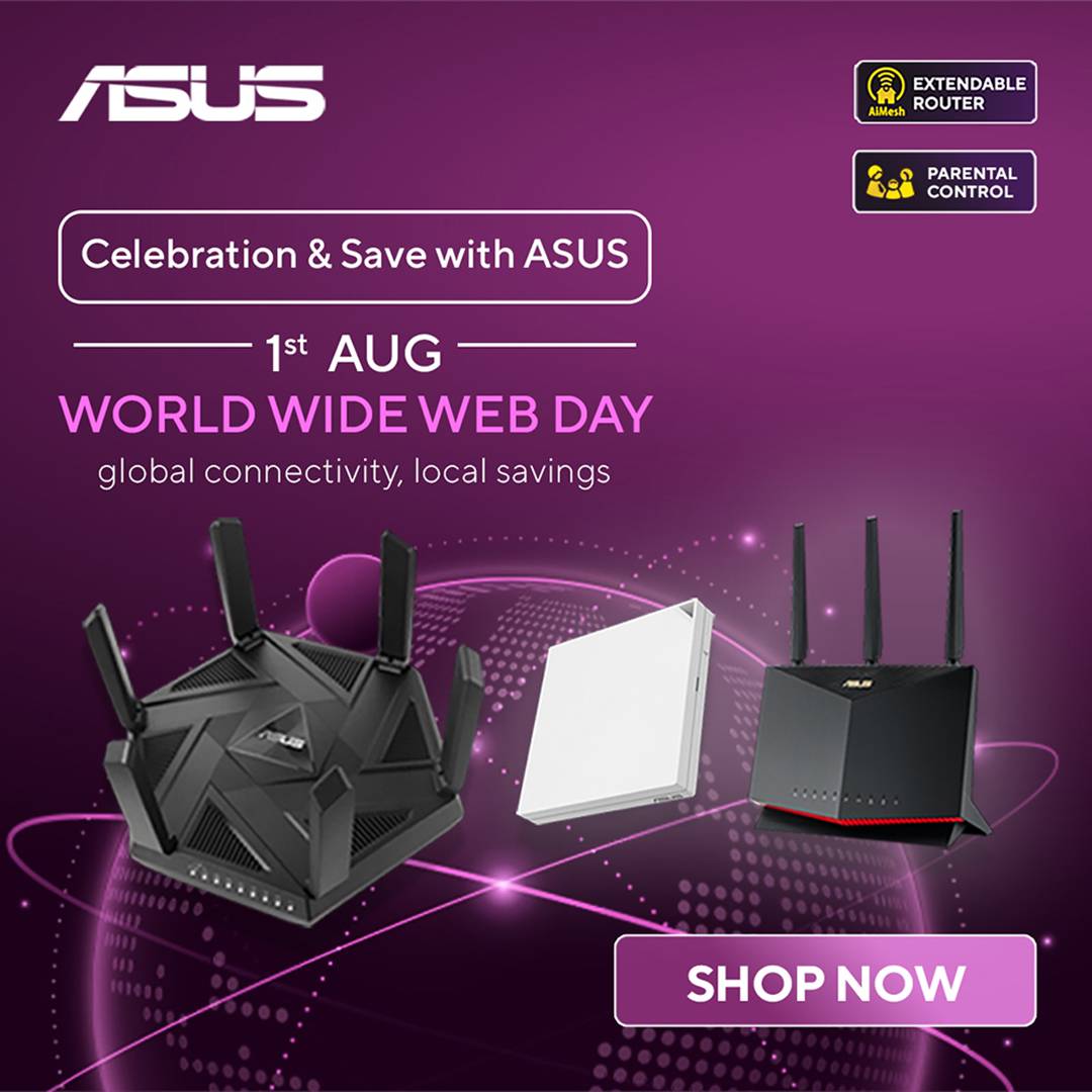 Asus Networking Devices Sale | Celebrated World Wide Web Day