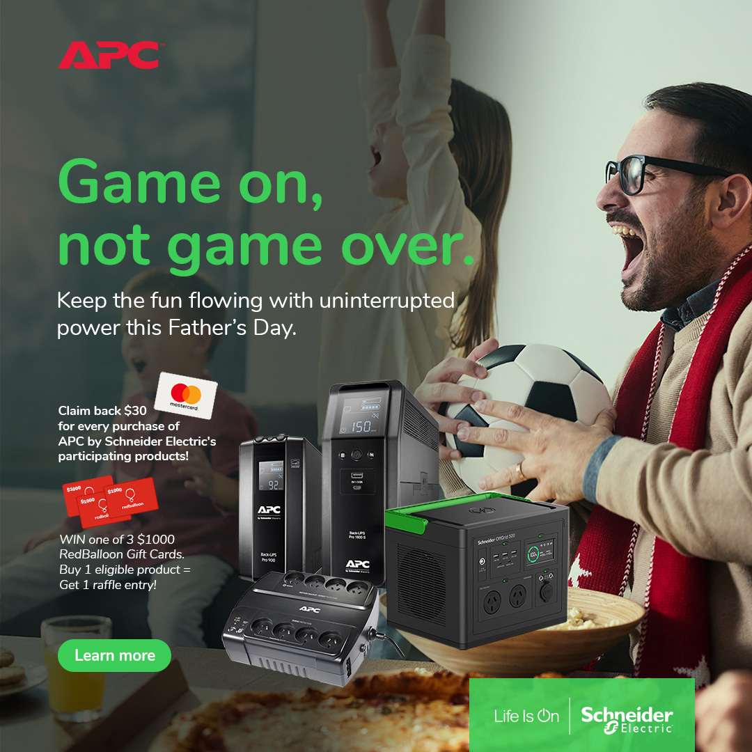 Claim Up to $30 eMasterCard on APC UPS & Win 1 of 3 $1,000 RedBalloon Gift Cards