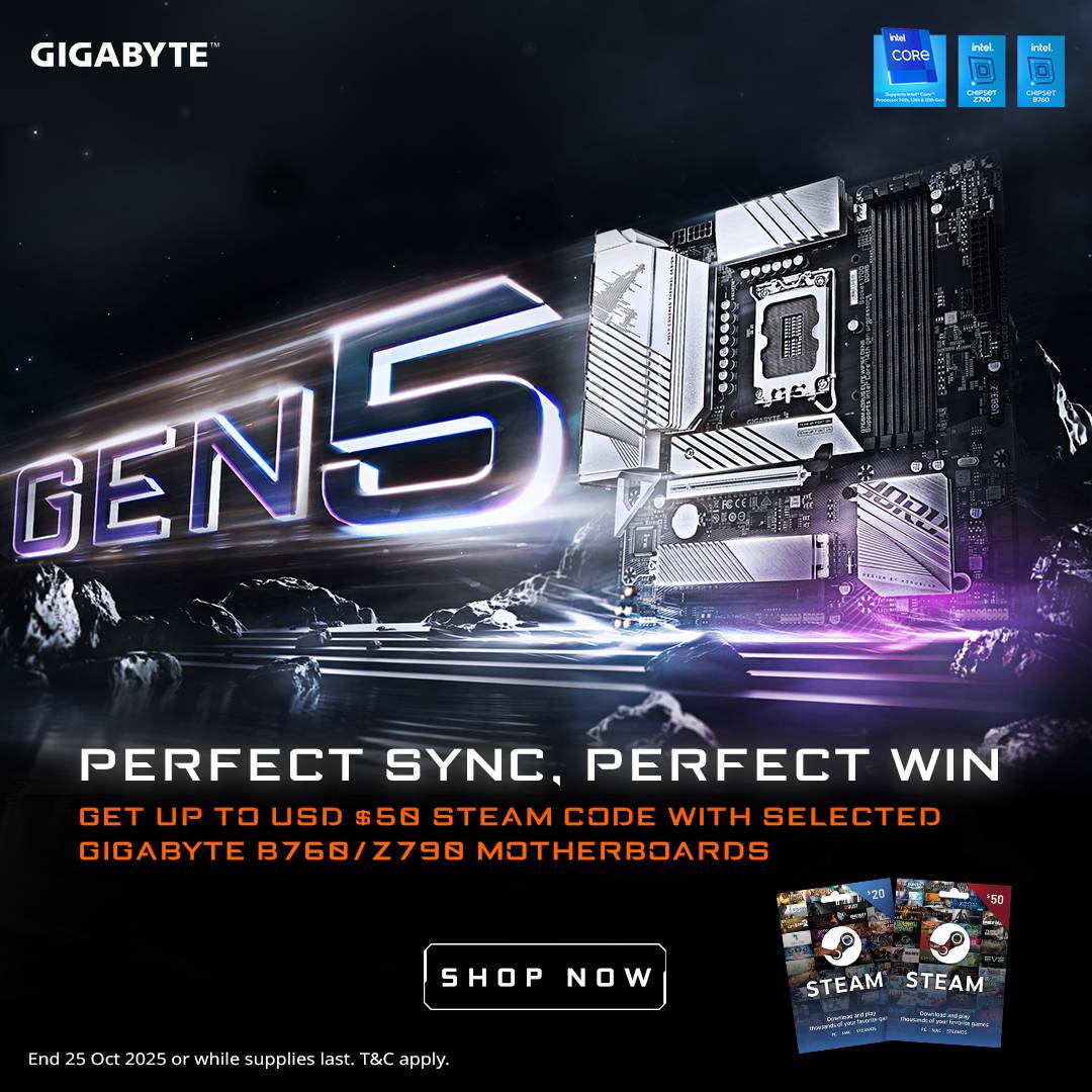 Perfect Sync. Perfect Win. Get up to USD $50 Steam Code with selected B760/Z790 Motherboards!
