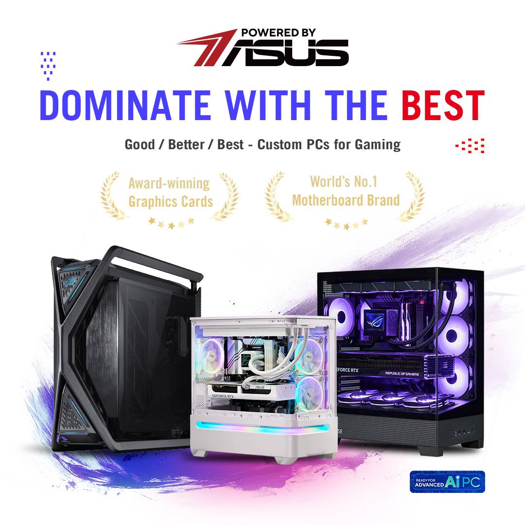 Dominate the Best with Powered by Asus and Intel Gaming PCs