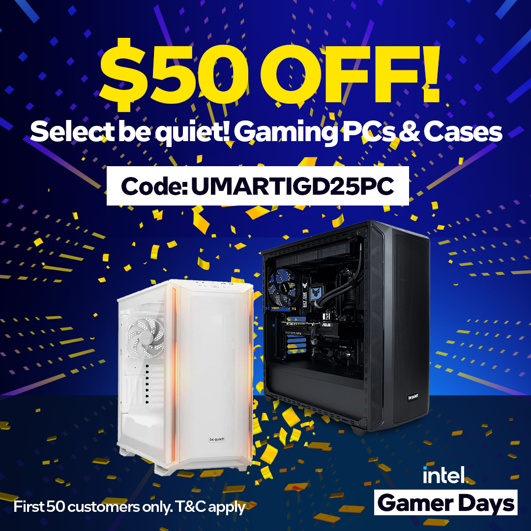 Intel Gamer Days - $50 Off for selected be quiet! Gaming PC & Cases!
