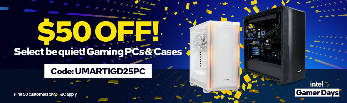 Intel Gamer Days - $50 Off for selected be quiet! Gaming PC & Cases!