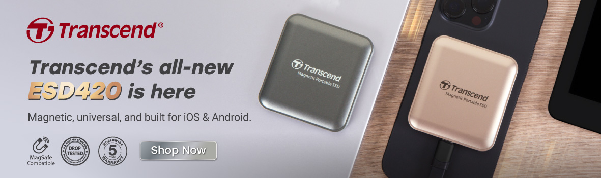 Transcend ESD420 Magnetic Portable SSD for iOS & Android