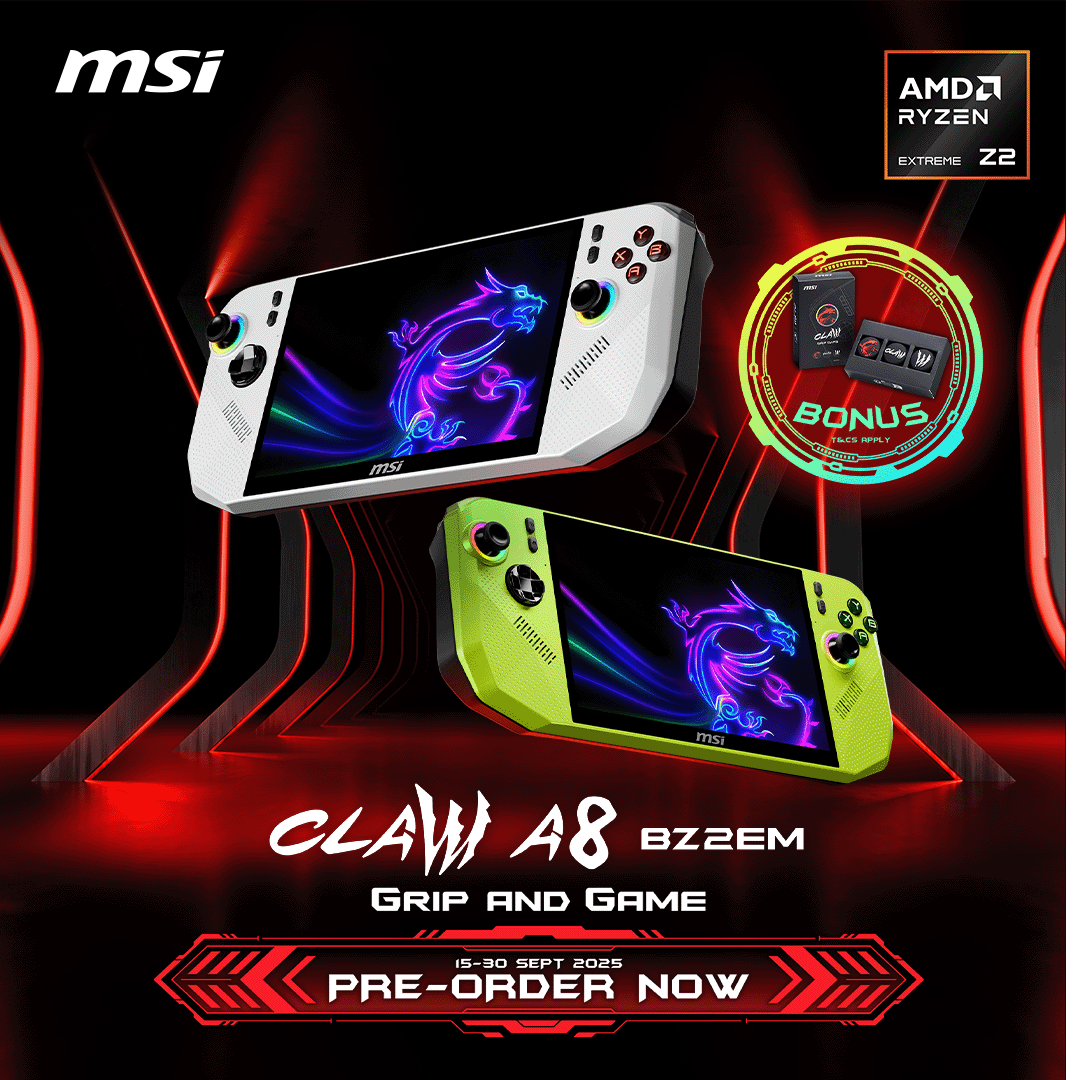 Receive a BONUS Claw Grip Caps Pack with the pre order purchase of the Claw A8 BZ2EM