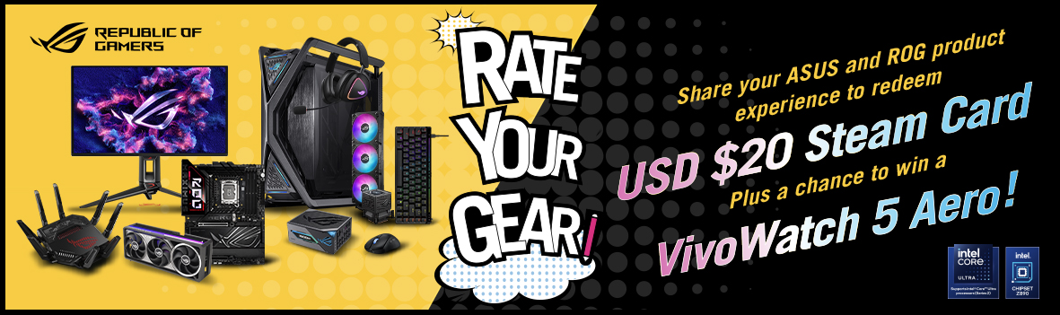 Share Your ASUS Review – Get a $20 Steam Card & Win a VivoWatch 5 Aero