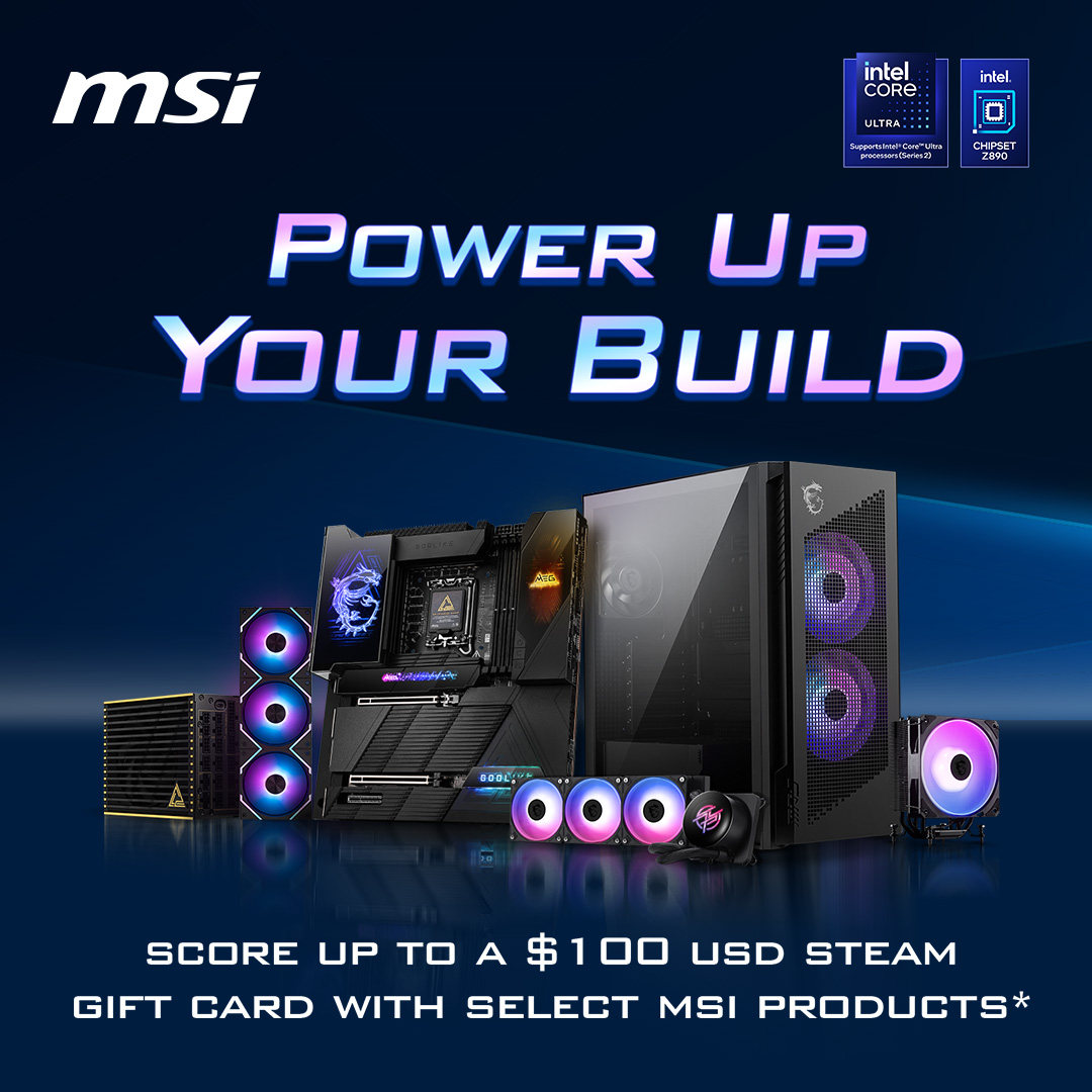 MSI Power up your build - Steam gift card redemption
