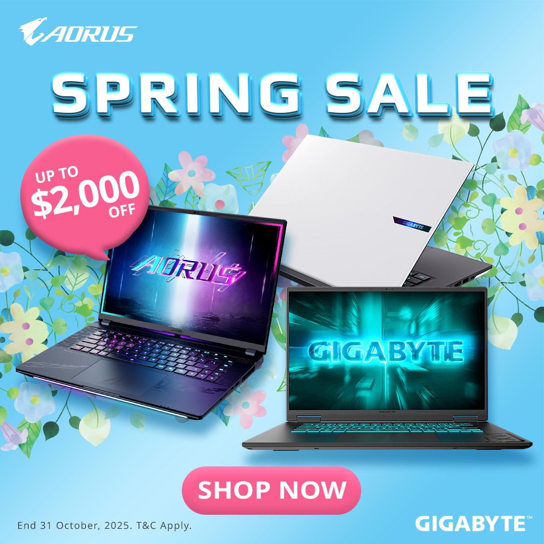 Gigabyte AORUS Laptop Oct Spring Sale 2025