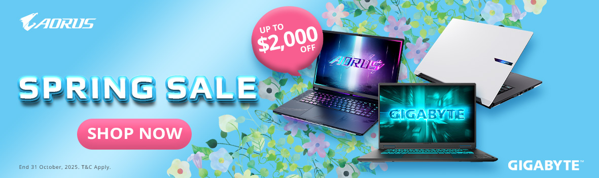 Gigabyte AORUS Laptop Oct Spring Sale 2025