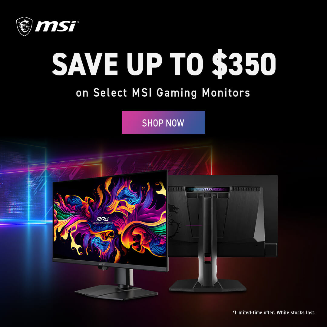 Save Up to $350 on MSI Gaming Monitors