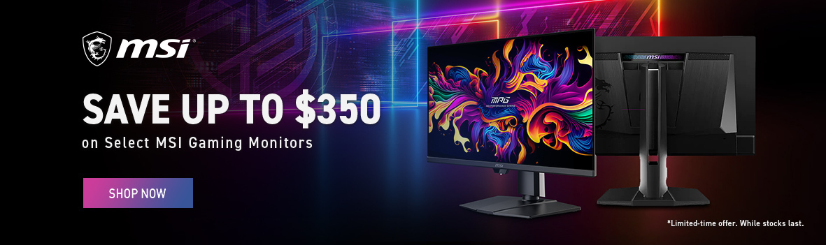 Save Up to $350 on MSI Gaming Monitors