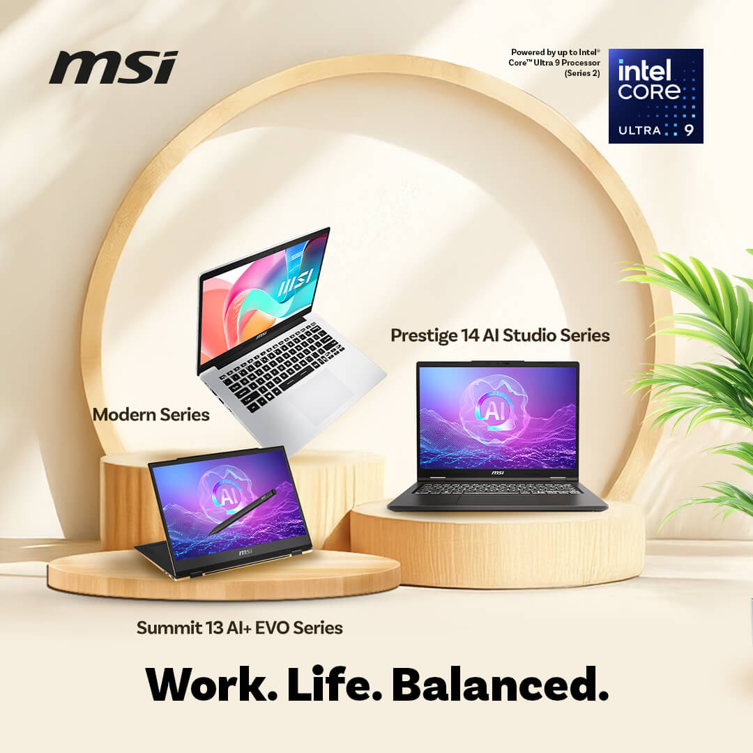 MSI Lifestyle Laptops – Perfect for Work, Study and Life