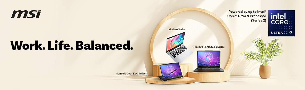 MSI Lifestyle Laptops – Perfect for Work, Study and Life