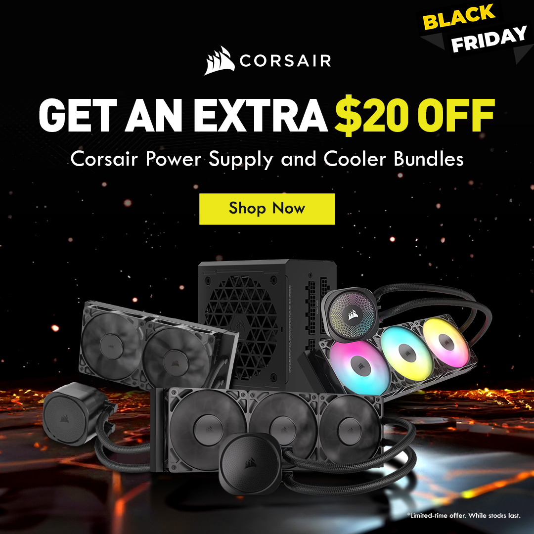 Get an Extra $20 Off Corsair Power Supply and Cooler Bundles