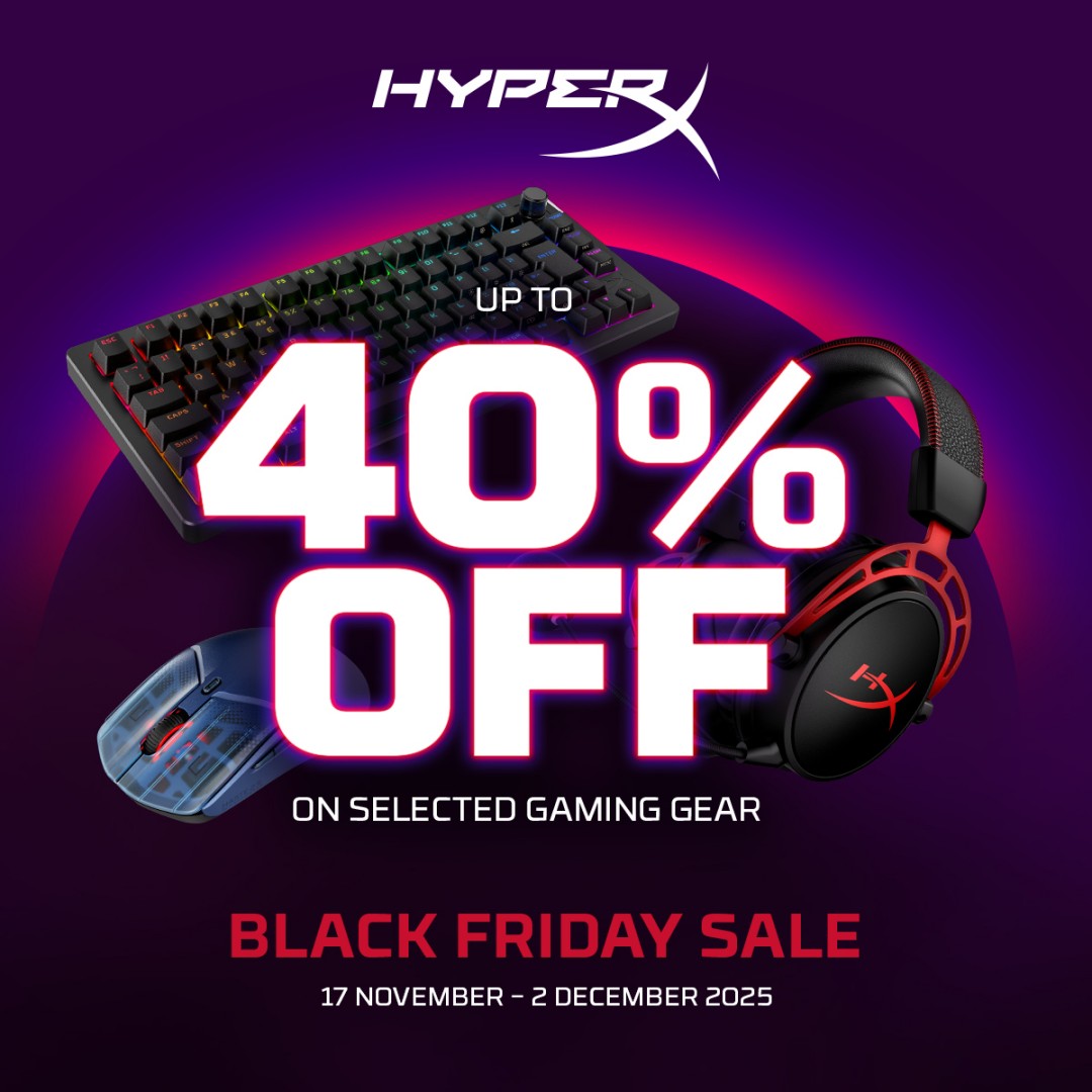 HyperX Black Friday Sale 2025 | Up to 40% Off Gaming Headsets, Keyboards, Mice & Mics