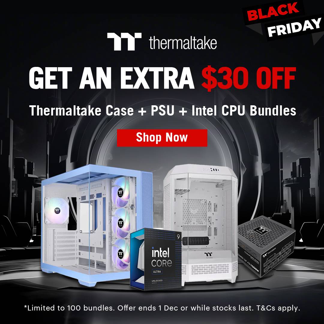 Get $30 Off Thermaltake Case + PSU + Intel CPU Bundles