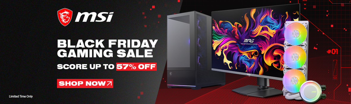 MSI Black Friday Gaming Sale – Up to 57% Off Monitors, PC Parts & Gaming Gear