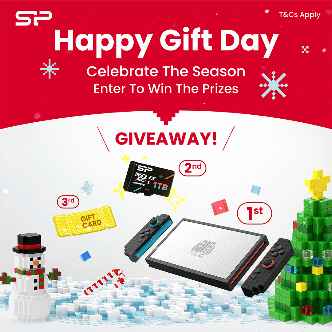 Silicon Power Happy Gift Day Giveaway | Win Nintendo Switch 2, Hypera microSD & Gift Cards 🎁