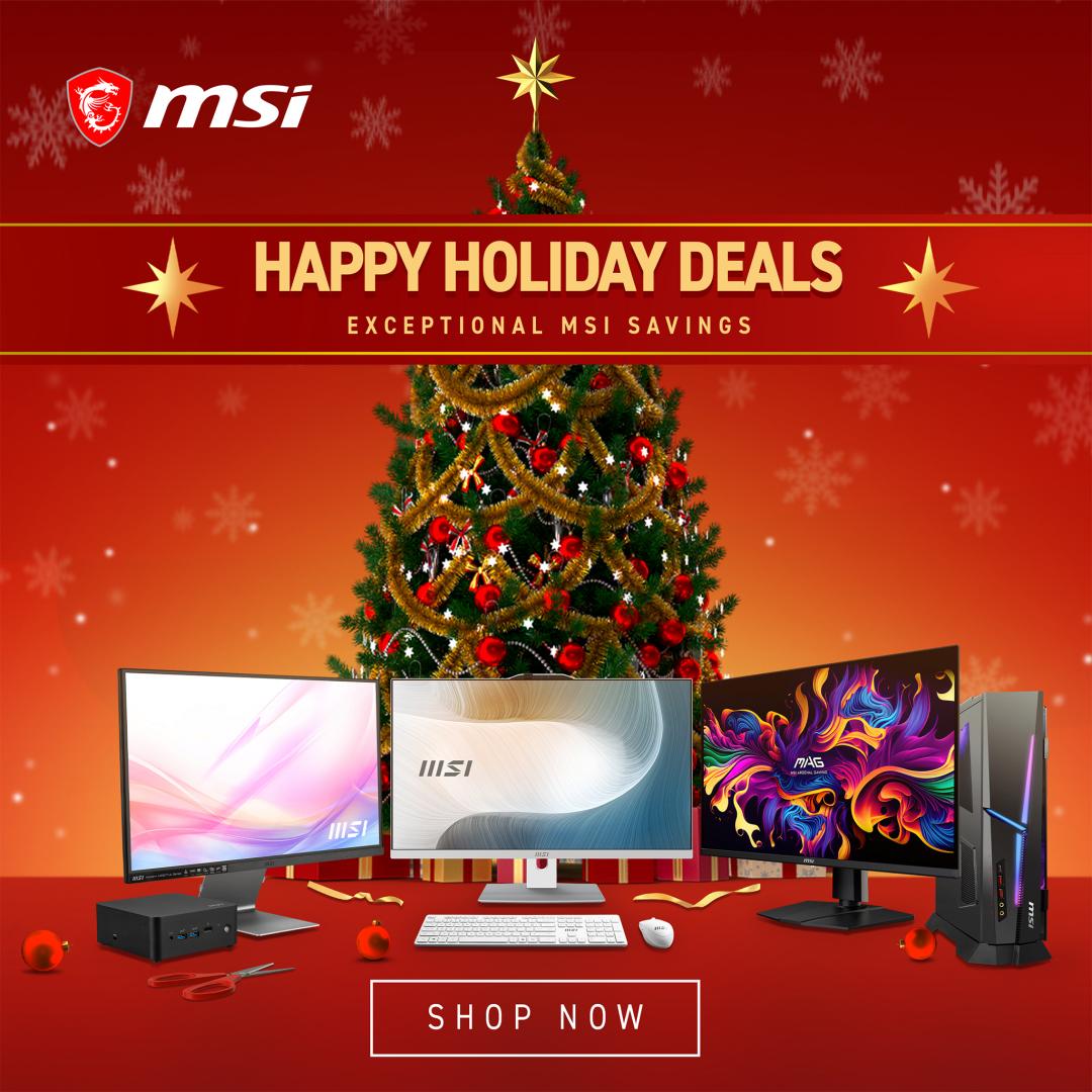 Save Up to 57% on Select MSI Gaming and Business Products This Holiday Season