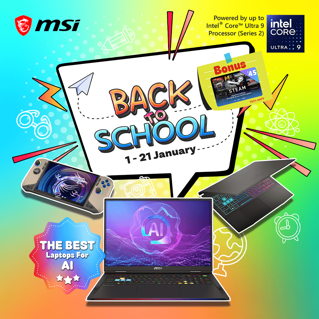 Score a $45 Steam Gift Card with Eligible MSI Gaming Laptops