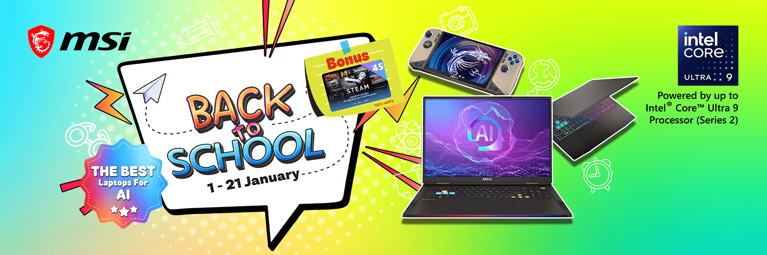 Score a $45 Steam Gift Card with Eligible MSI Gaming Laptops