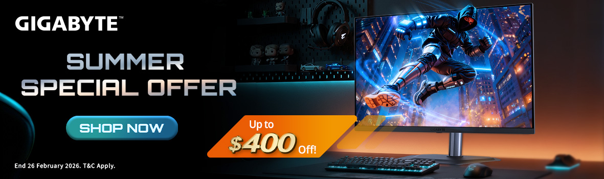 GIGABYTE Summer Special Offer – Save Up to $400 on Selected Monitors