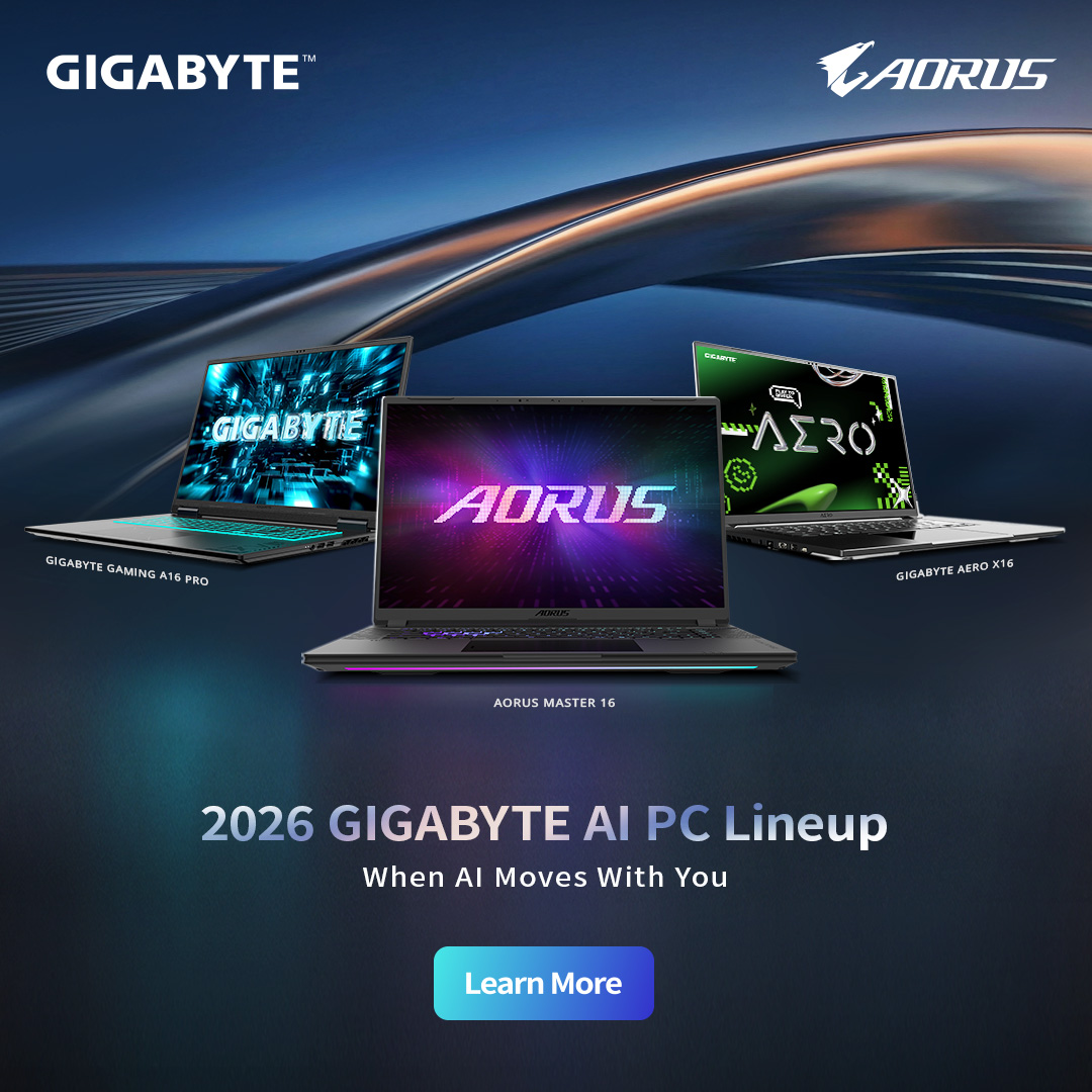 2026 GIGABYTE AI PC Lineup | AORUS Master 16, AERO X16 & GAMING A16 Pro
