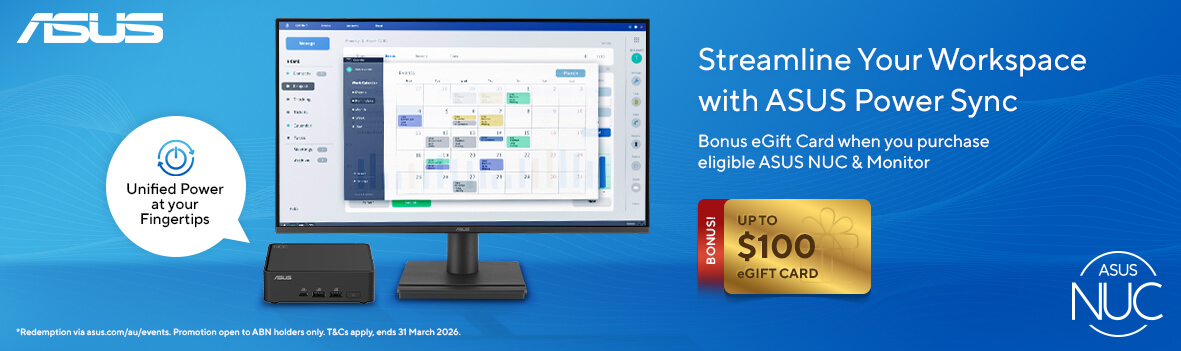 Get Up to a $100 Bonus eGift Card when You Buy an Eligible ASUS NUC and Monitor Together