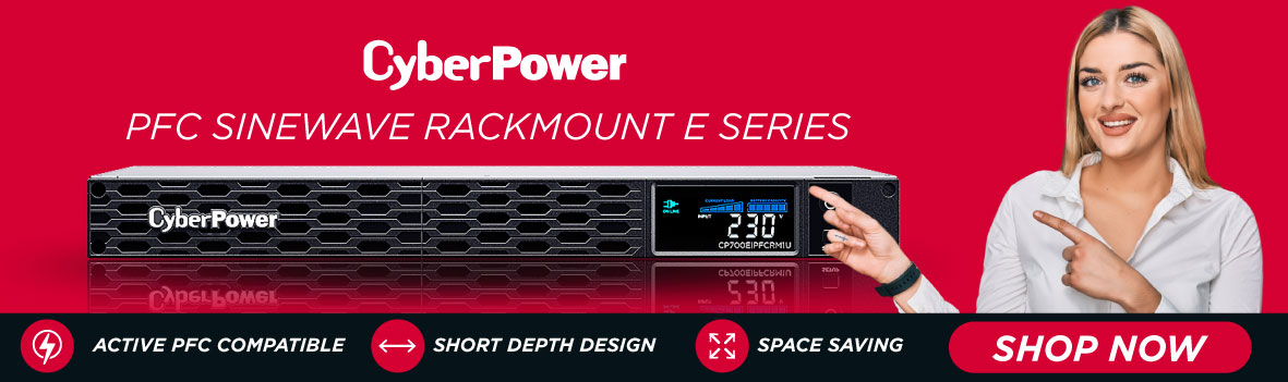 CyberPower PFC Sinewave Rackmount E Series UPS | Active PFC Compatible, Short Depth, Space Saving