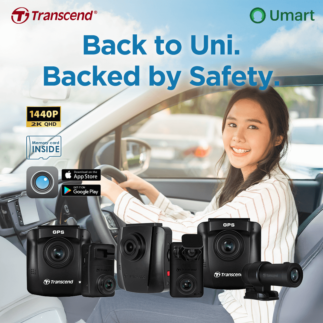 Transcend Back to Uni Sale | Save on Dash Cams for Everyday Drives