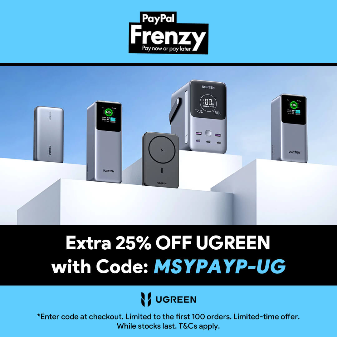Use Code MSYPAYP-UG to Get 25% Off Select UGREEN Products