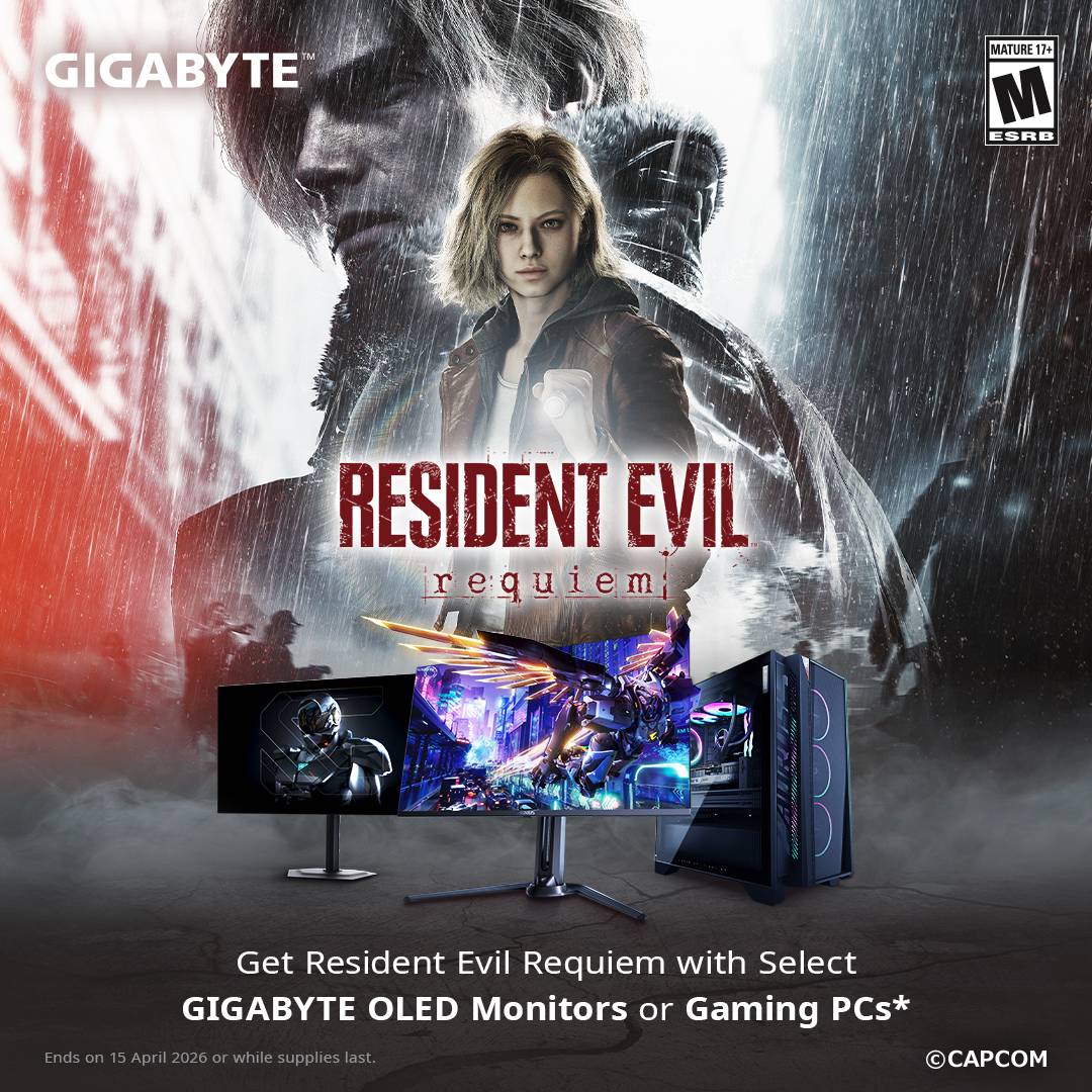 Get Resident Evil Requiem with Select GIGABYTE OLED Monitors or Gaming PCs*