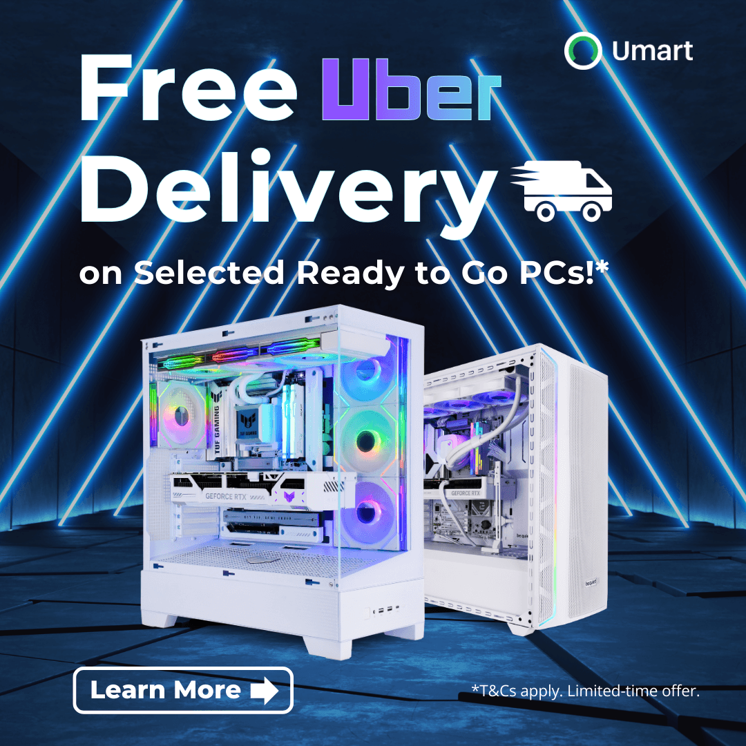 Free 1 -3 Hours Uber Delivery on Selected Ready to Go PCs