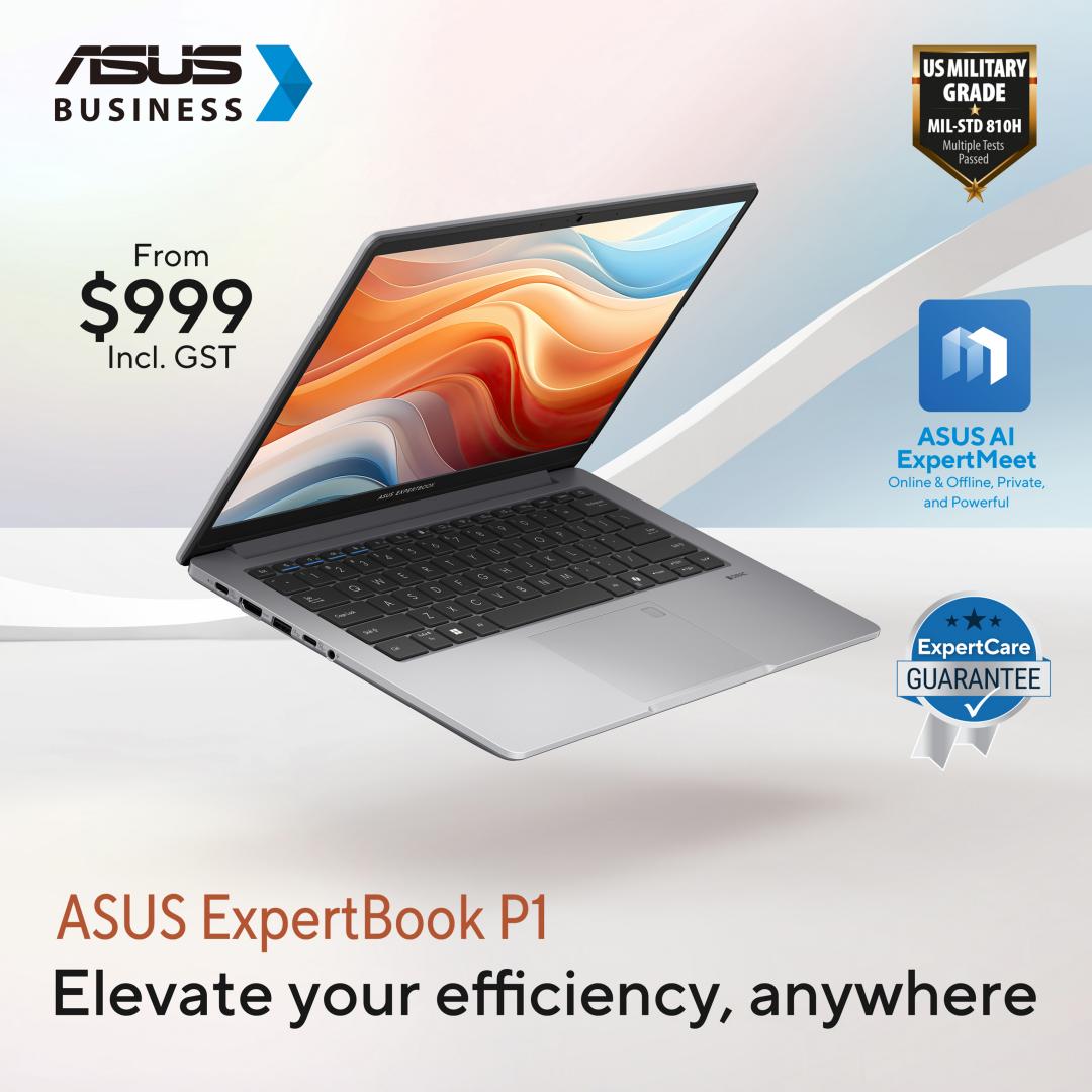 ASUS ExpertBook P1 Business Laptop – AI-Powered Productivity, Military Grade Durability