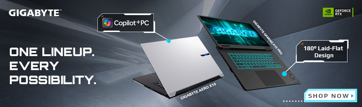Gigabyte AERO X16 & GAMING A16 Pro Laptops | Copilot+ PC with RTX Graphics