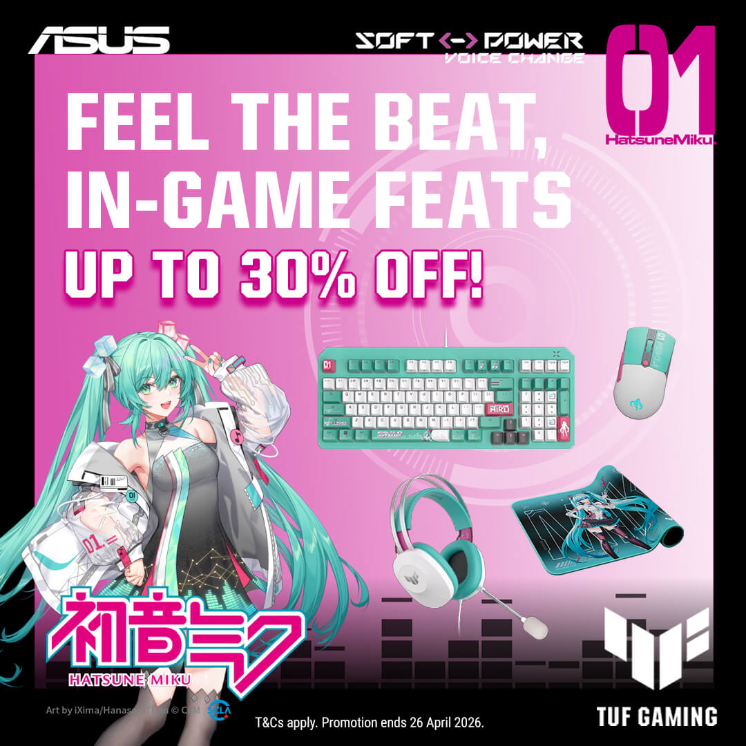 ASUS Gaming Peripherals Easter Sale | Up to 30% Off ROG, TUF & Hatsune Miku Edition Gear