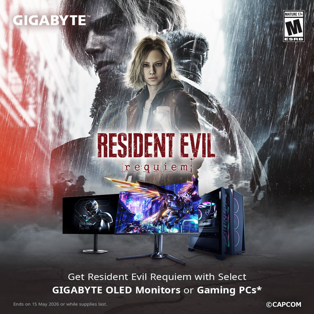 Get Resident Evil Requiem with Select GIGABYTE OLED Monitors or Gaming PCs*