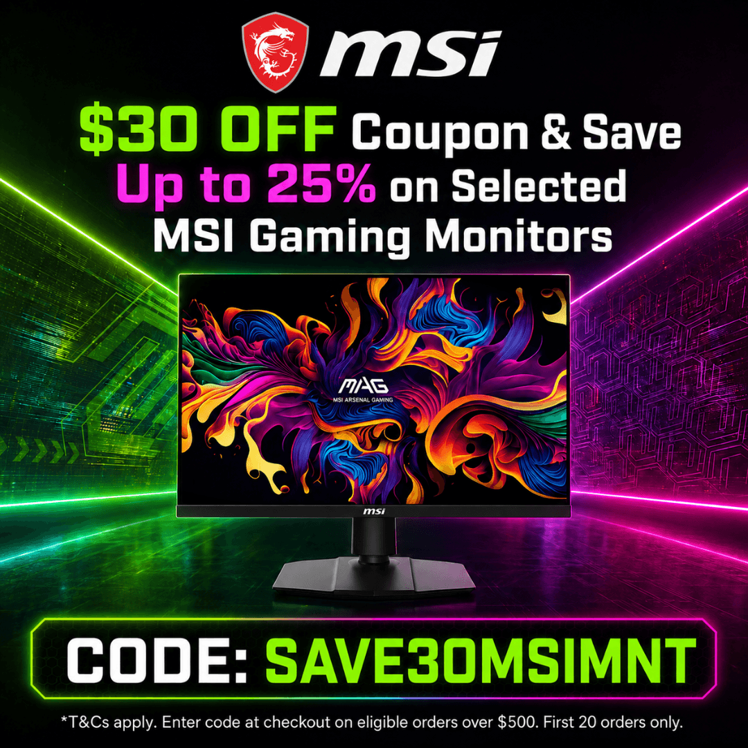 Get $30 OFF Coupon & Save Up to 25% on Selected MSI Gaming Monitors