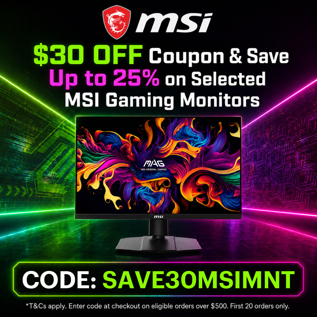 Get an Etra $30 OFF Coupon on Selected MSI Gaming Monitors