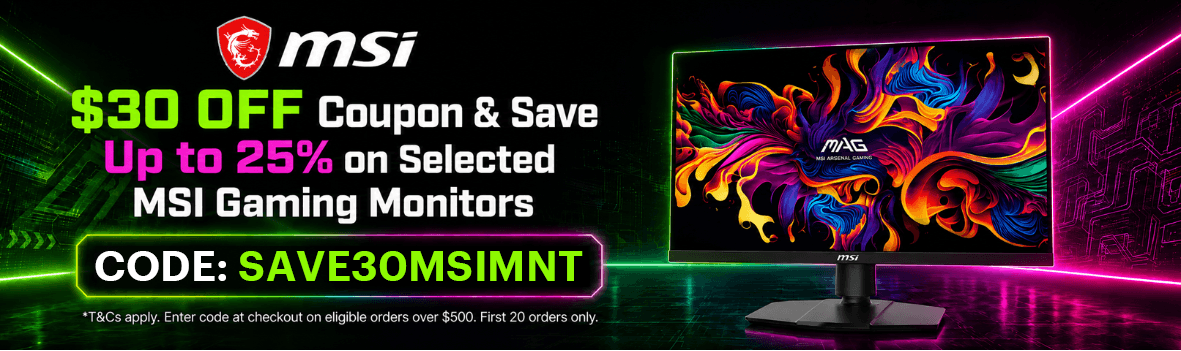 Get an Etra $30 OFF Coupon on Selected MSI Gaming Monitors