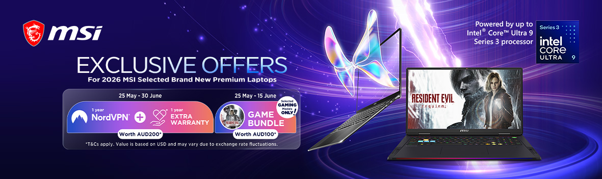 MSI 2026 Premium Laptop Exclusive Offers – Free NordVPN, Extra Warranty & Game Bundle