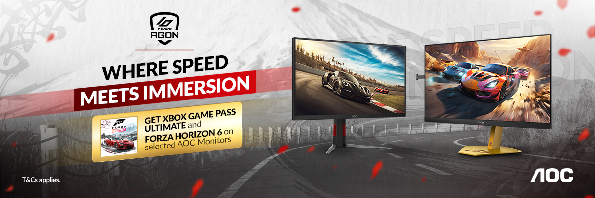 Get Xbox Game Pass Ultimate & Forza Horizon 6 with Selected AOC Monitors