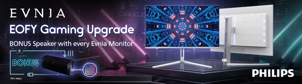 Philips Evnia EOFY Gaming Upgrade – Bonus Speaker with Eligible Monitors